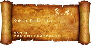 Kukla Amália névjegykártya