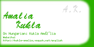 amalia kukla business card